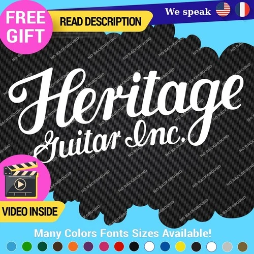 Fits Heritage Guitar Vinyl Stickers Decals Stocks Head Case Vintage Replacement